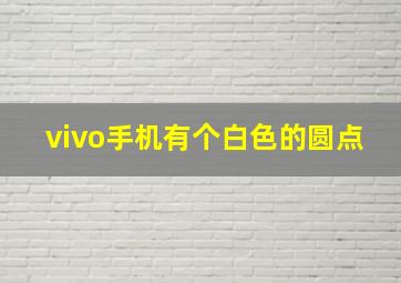 vivo手机有个白色的圆点