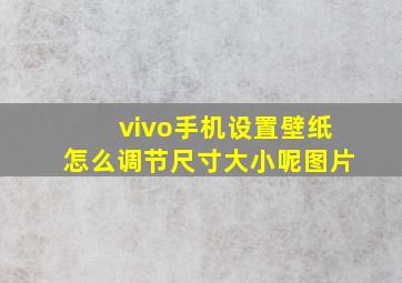 vivo手机设置壁纸怎么调节尺寸大小呢图片