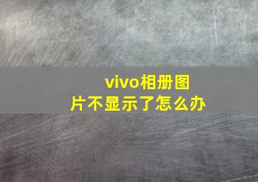 vivo相册图片不显示了怎么办