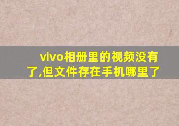 vivo相册里的视频没有了,但文件存在手机哪里了