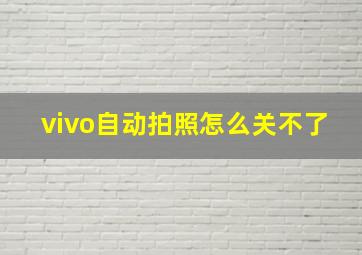 vivo自动拍照怎么关不了