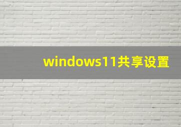 windows11共享设置