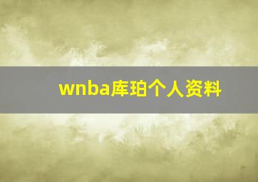 wnba库珀个人资料