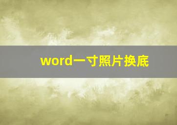 word一寸照片换底