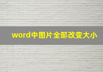 word中图片全部改变大小