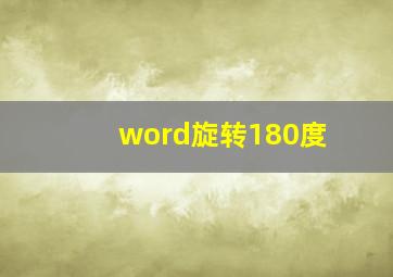 word旋转180度