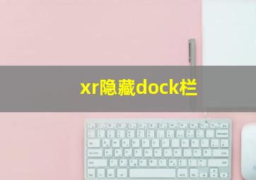 xr隐藏dock栏