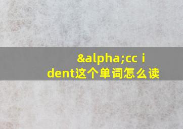 αccⅰdent这个单词怎么读