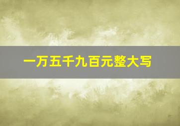 一万五千九百元整大写