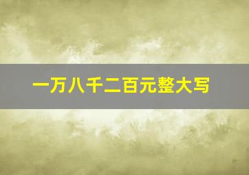 一万八千二百元整大写