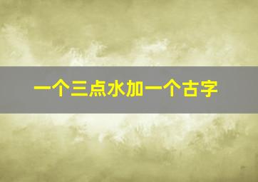 一个三点水加一个古字