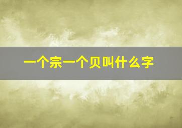 一个宗一个贝叫什么字