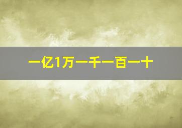 一亿1万一千一百一十