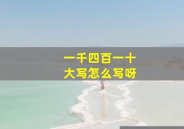 一千四百一十大写怎么写呀