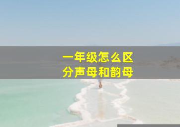 一年级怎么区分声母和韵母