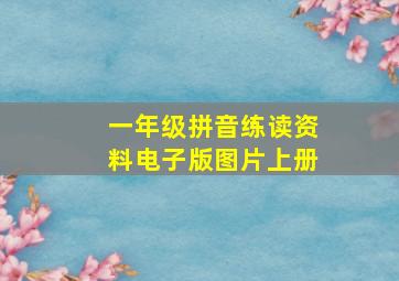 一年级拼音练读资料电子版图片上册