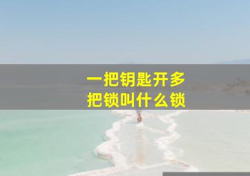 一把钥匙开多把锁叫什么锁