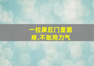 一拉屎肛门里面疼,不敢用力气