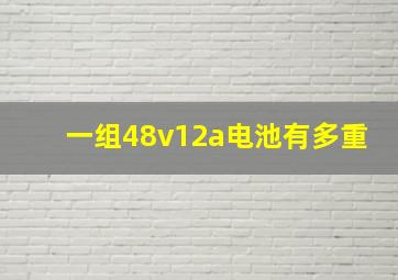 一组48v12a电池有多重