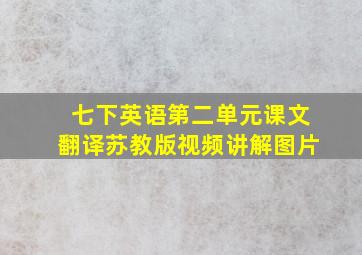 七下英语第二单元课文翻译苏教版视频讲解图片