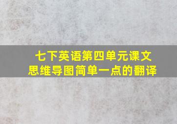 七下英语第四单元课文思维导图简单一点的翻译