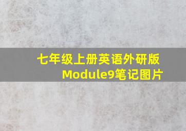 七年级上册英语外研版Module9笔记图片