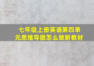 七年级上册英语第四单元思维导图怎么做新教材