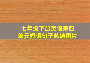 七年级下册英语第四单元短语句子总结图片