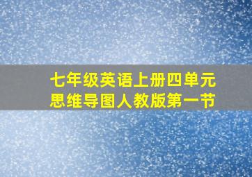 七年级英语上册四单元思维导图人教版第一节