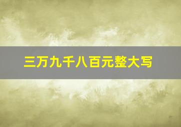 三万九千八百元整大写