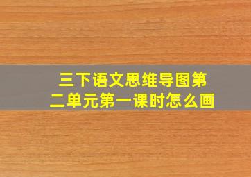 三下语文思维导图第二单元第一课时怎么画