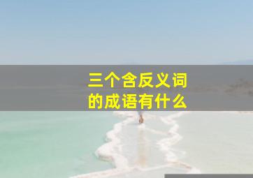 三个含反义词的成语有什么