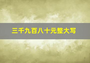 三千九百八十元整大写