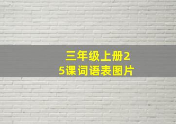 三年级上册25课词语表图片