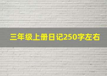 三年级上册日记250字左右