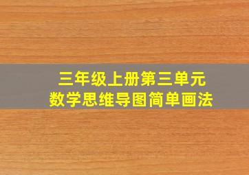 三年级上册第三单元数学思维导图简单画法