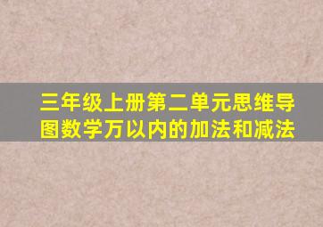 三年级上册第二单元思维导图数学万以内的加法和减法