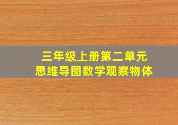 三年级上册第二单元思维导图数学观察物体