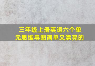 三年级上册英语六个单元思维导图简单又漂亮的