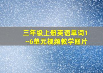 三年级上册英语单词1~6单元视频教学图片