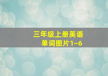 三年级上册英语单词图片1~6