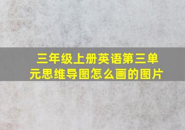 三年级上册英语第三单元思维导图怎么画的图片