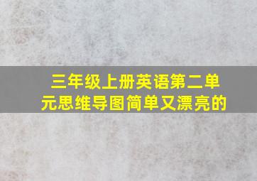 三年级上册英语第二单元思维导图简单又漂亮的