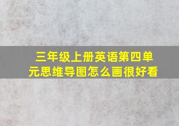 三年级上册英语第四单元思维导图怎么画很好看