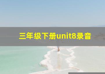 三年级下册unit8录音