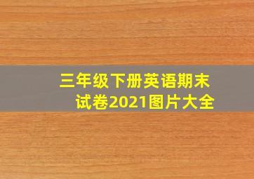 三年级下册英语期末试卷2021图片大全