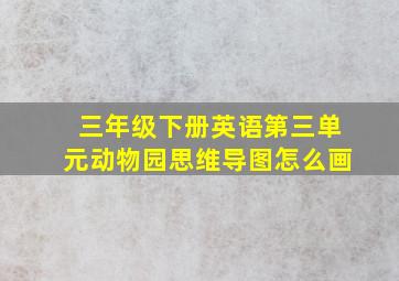 三年级下册英语第三单元动物园思维导图怎么画