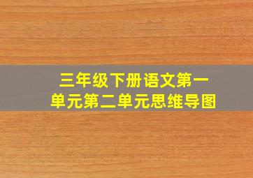 三年级下册语文第一单元第二单元思维导图