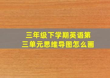 三年级下学期英语第三单元思维导图怎么画