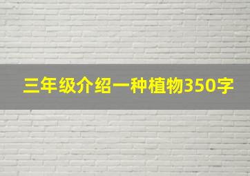 三年级介绍一种植物350字